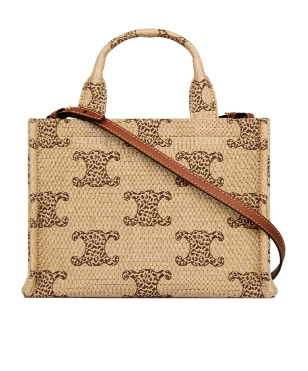 Celine Small Triomphe Logo Shoulder Bag In Nude