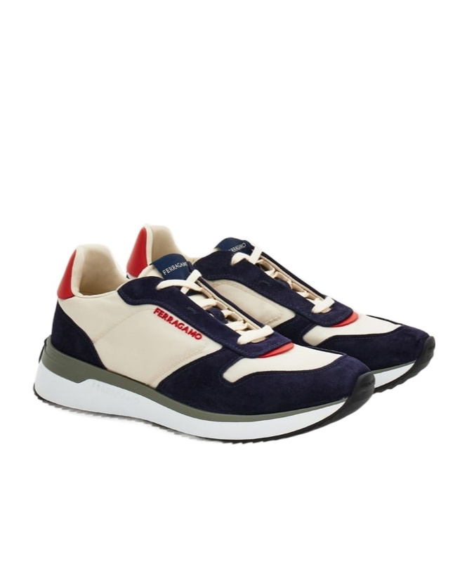 Ferragamo Low Cut Sneaker In Multi