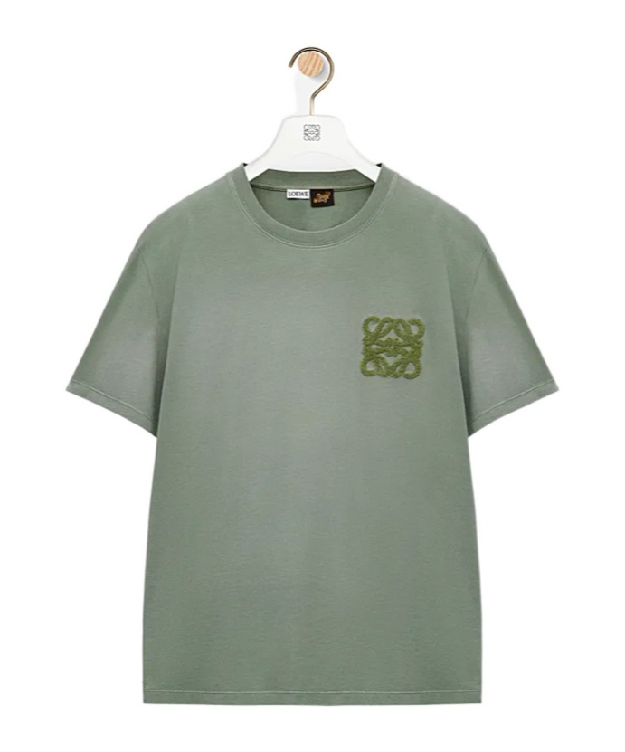 Loewe Short-sleeved T-shirt In Gray-green