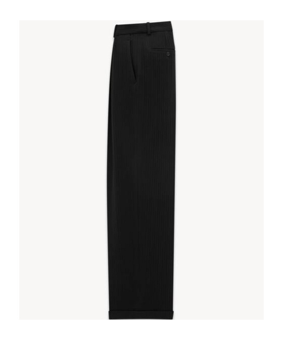 Saint Laurent Belt-loop Trousers In Black