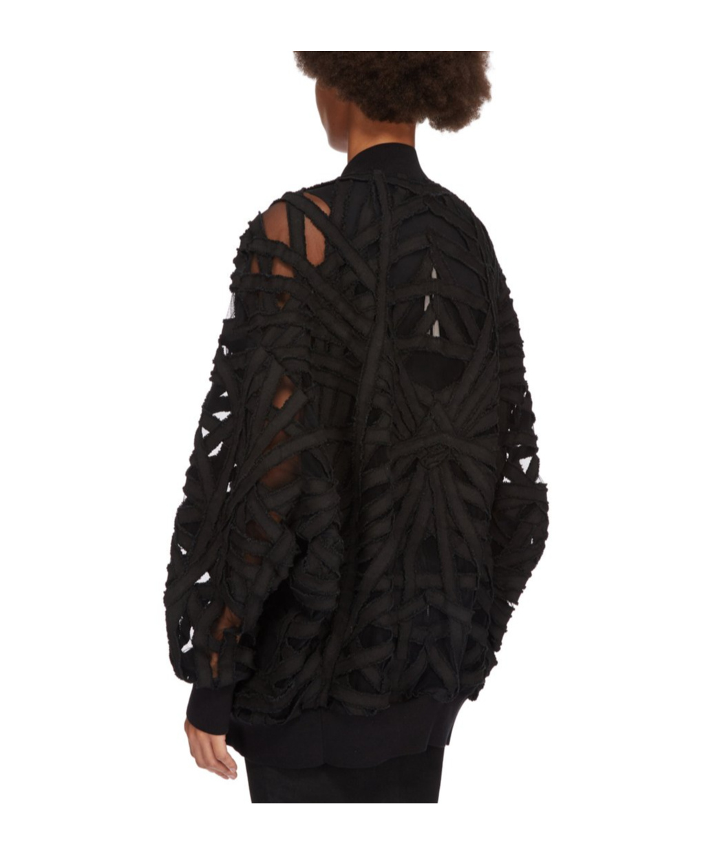 Rick Owens Peter Cut-out Detailed Flight Jacket In Black
