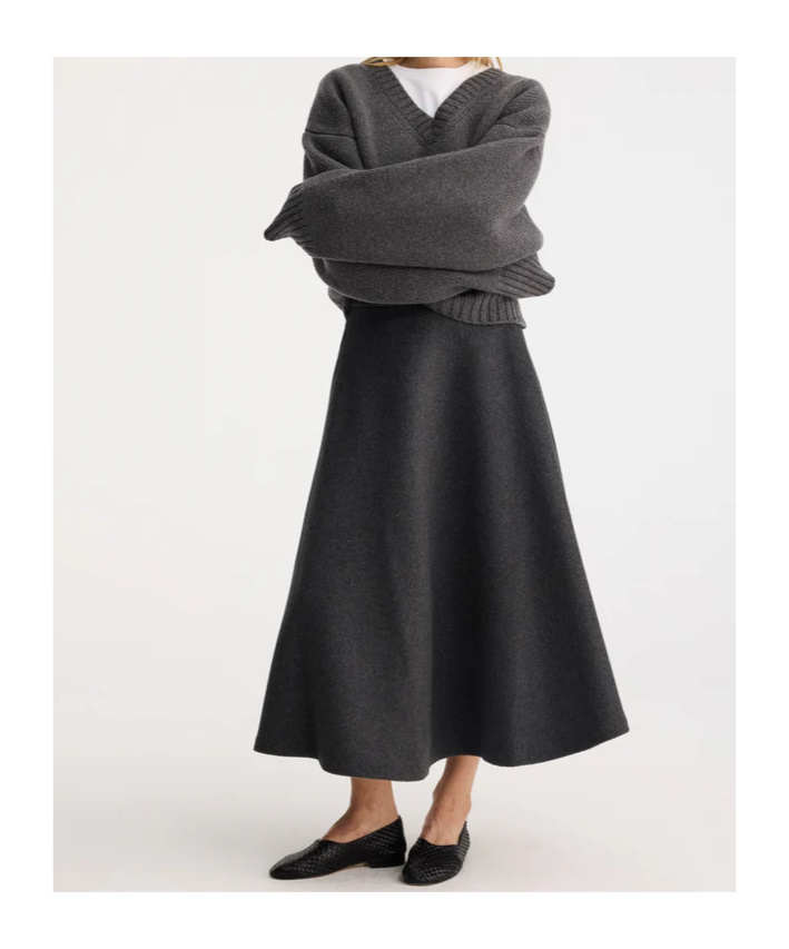 Rohe A-line Midi Skirt In Black