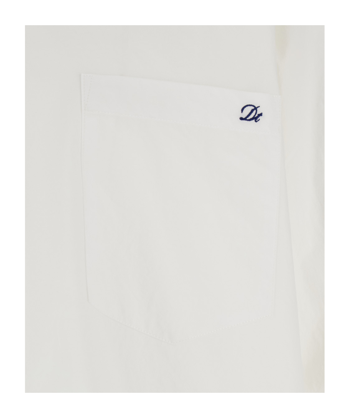 Dunst White Shirt With Patch Pocket On The Front And Embroidered Logo