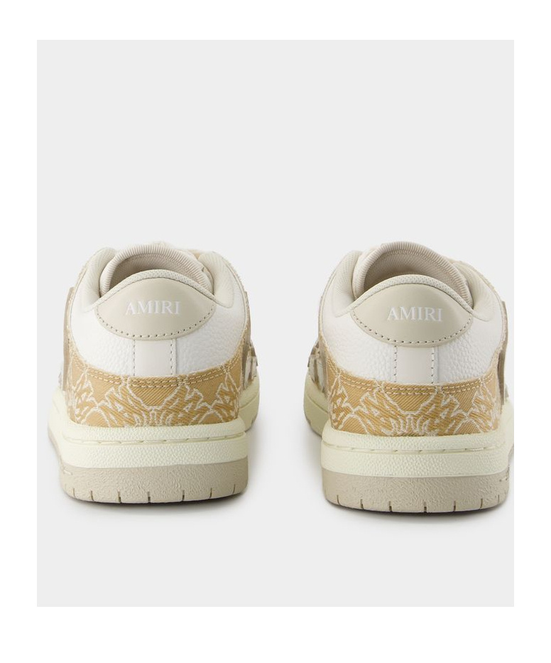 Amiri Ma Quad Skel Top Low Sneakers In White