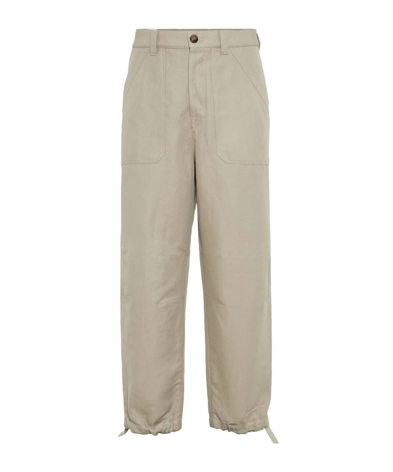 Brunello Cucinelli Linen Pants In Nude