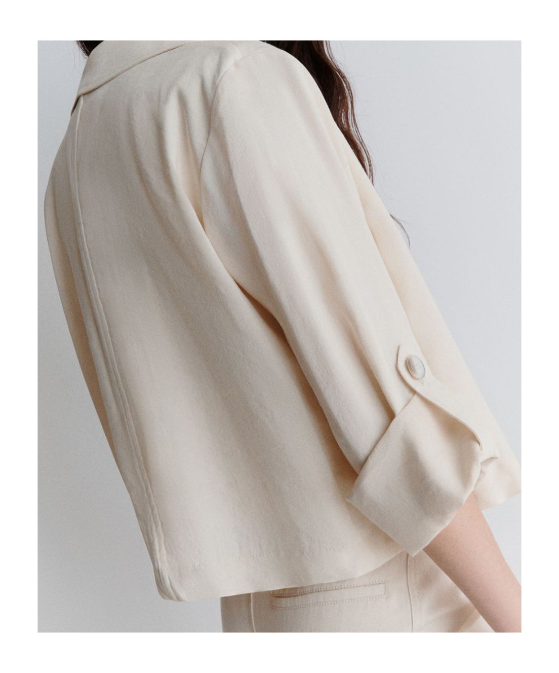Shop Marella Three-quarter Sleeve Jacket In White