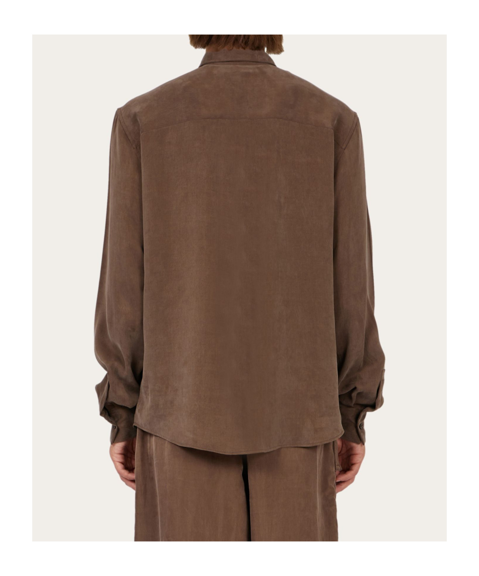 Ferragamo Long-sleeved Shirt In Brown