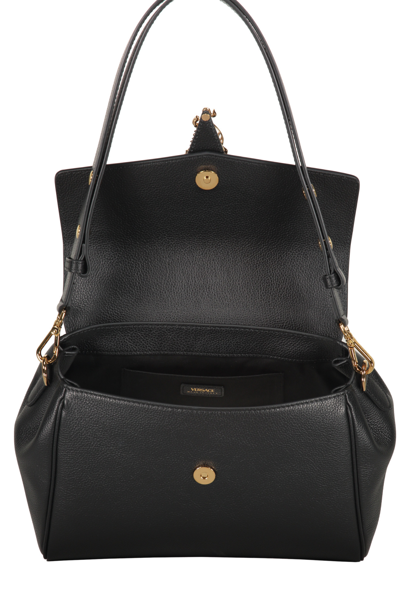 Versace Flap Shoulder Bag In Black
