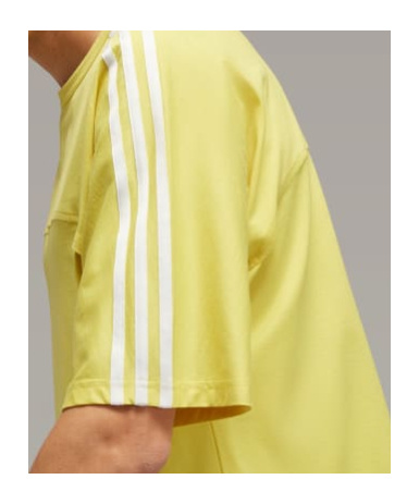 Y-3 Three-stripe Short-sleeved T-shirt In Yellow