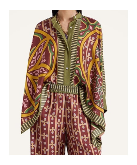 Shop La Doublej Eclipse Placée Yellow In Silk Twill
