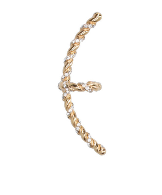 Valentino Braided Single Earring In Yellow
