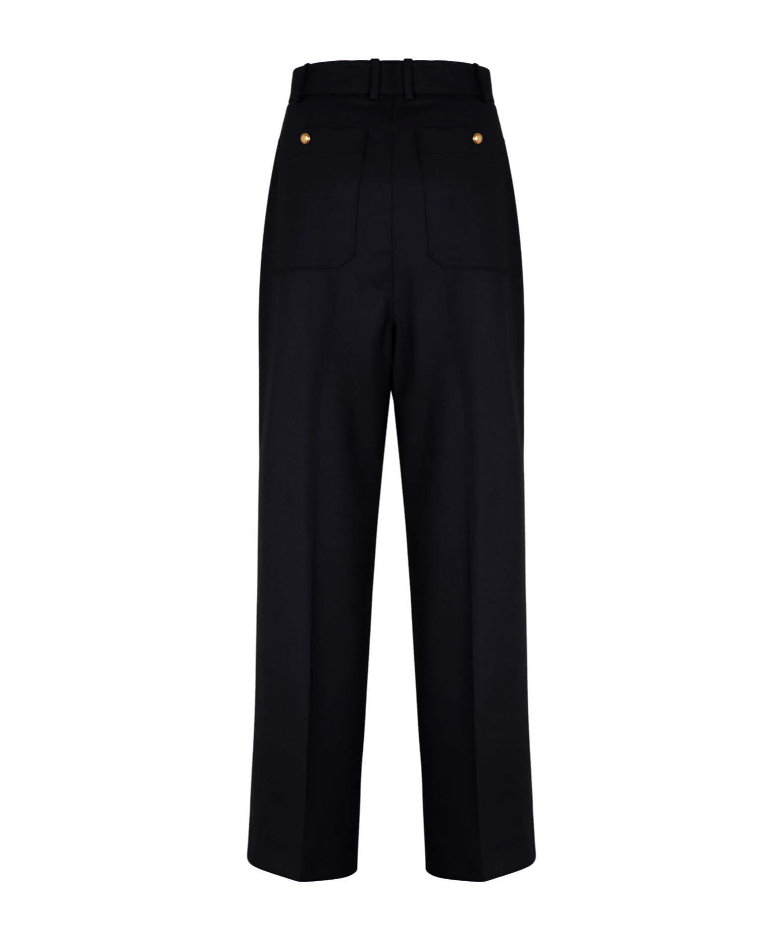 P.a.r.o.s.h Patch-pockets Virgin Wool-blend Trousers In Blue