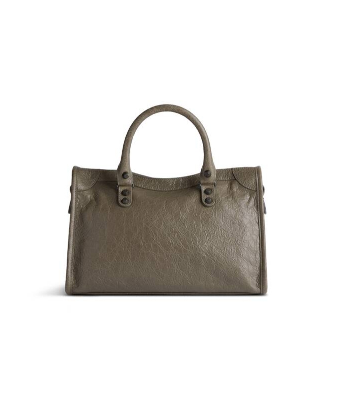 Balenciaga Small Lambskin Le City Top-handle Bag In Brown