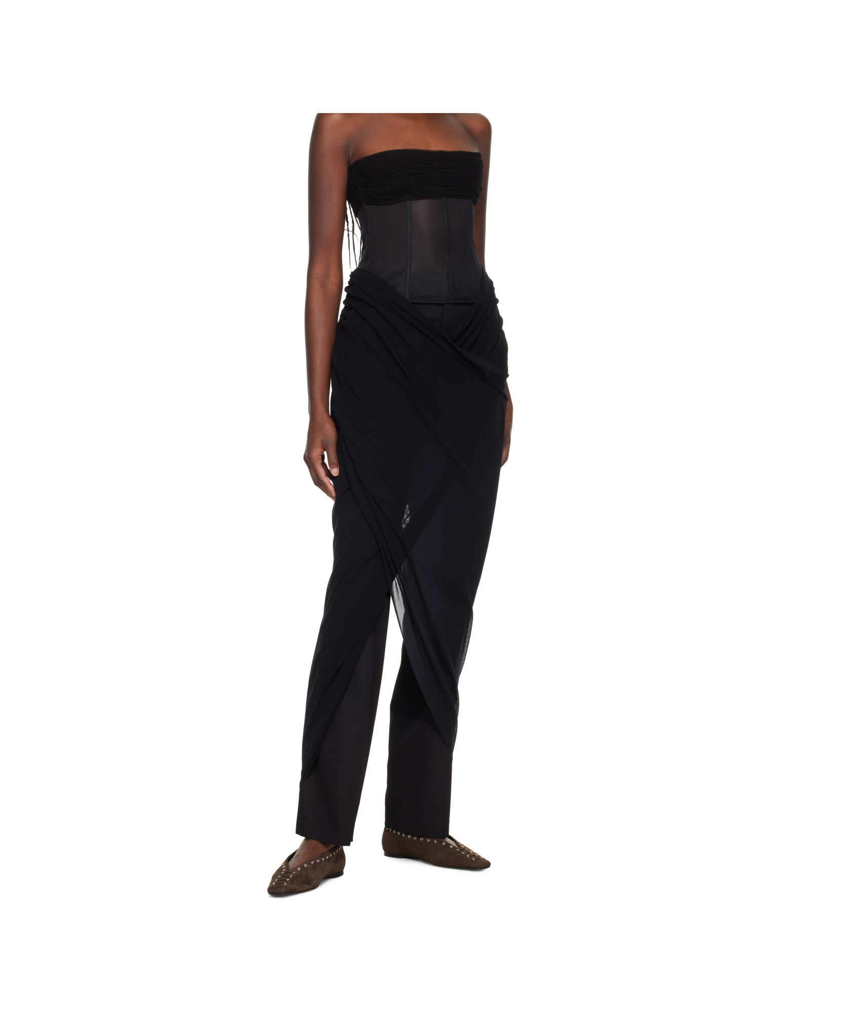 Christopher Esber Semi-sheer Mesh Bra In Black