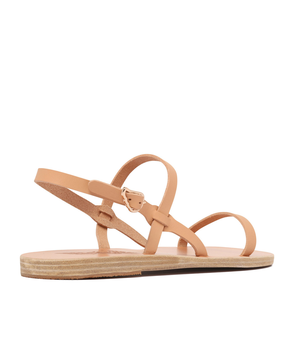 Ancient Greek Sandals 5mm Synthesis Leather Flat Sandals In Nude