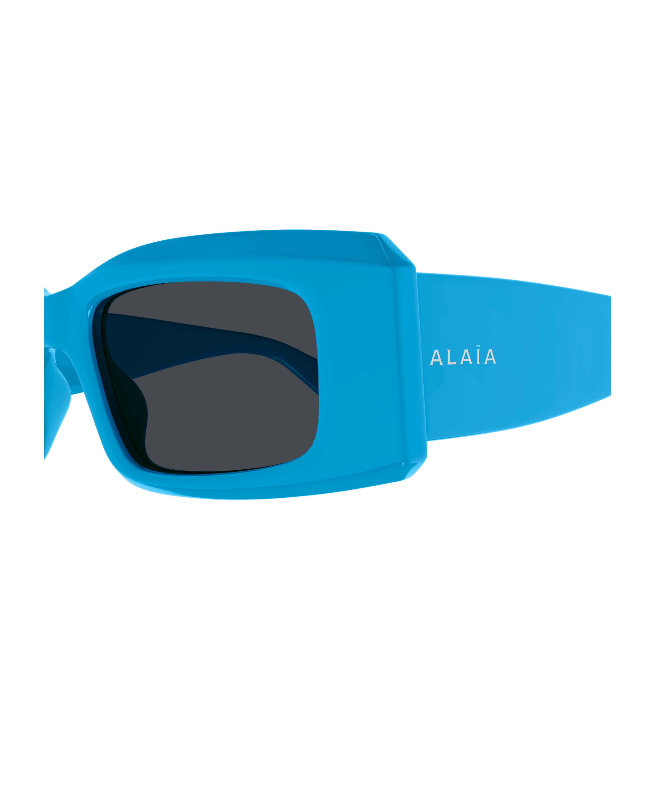 Shop Alaïa Rectangle Frame Sunglasses In Blue