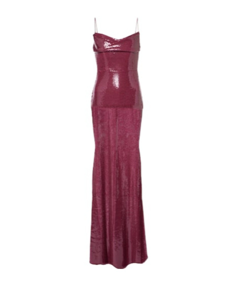 Alex Perry Sequined Corset Gown In Purple