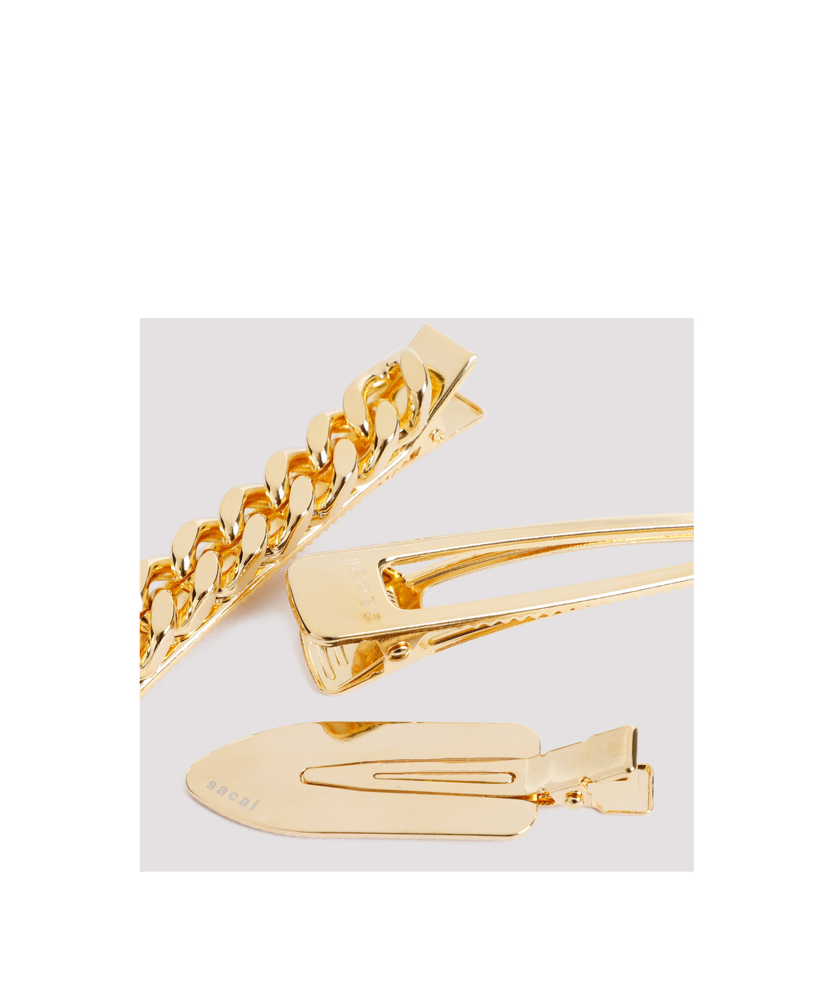 SACAI METALLIC HAIR CLIPS