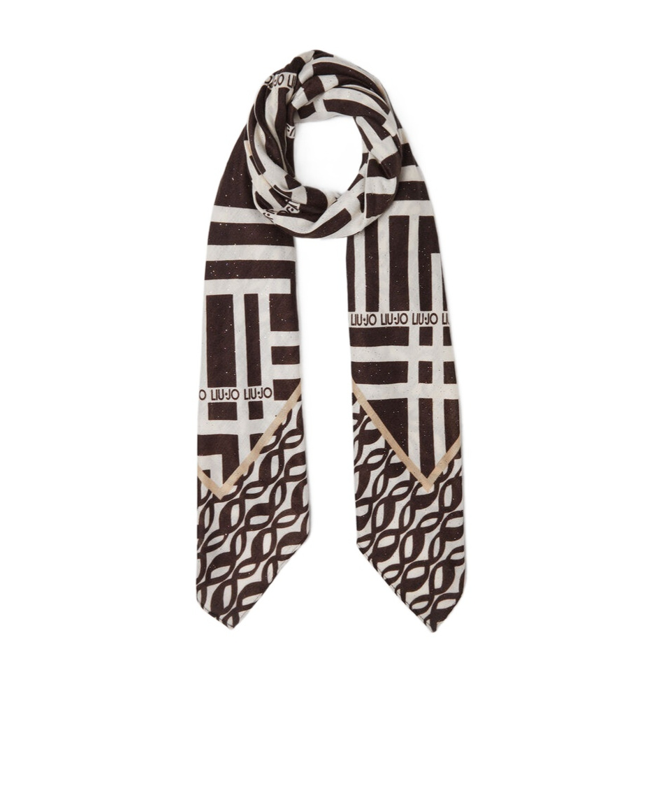 Liu •jo Printed Scarf In Black