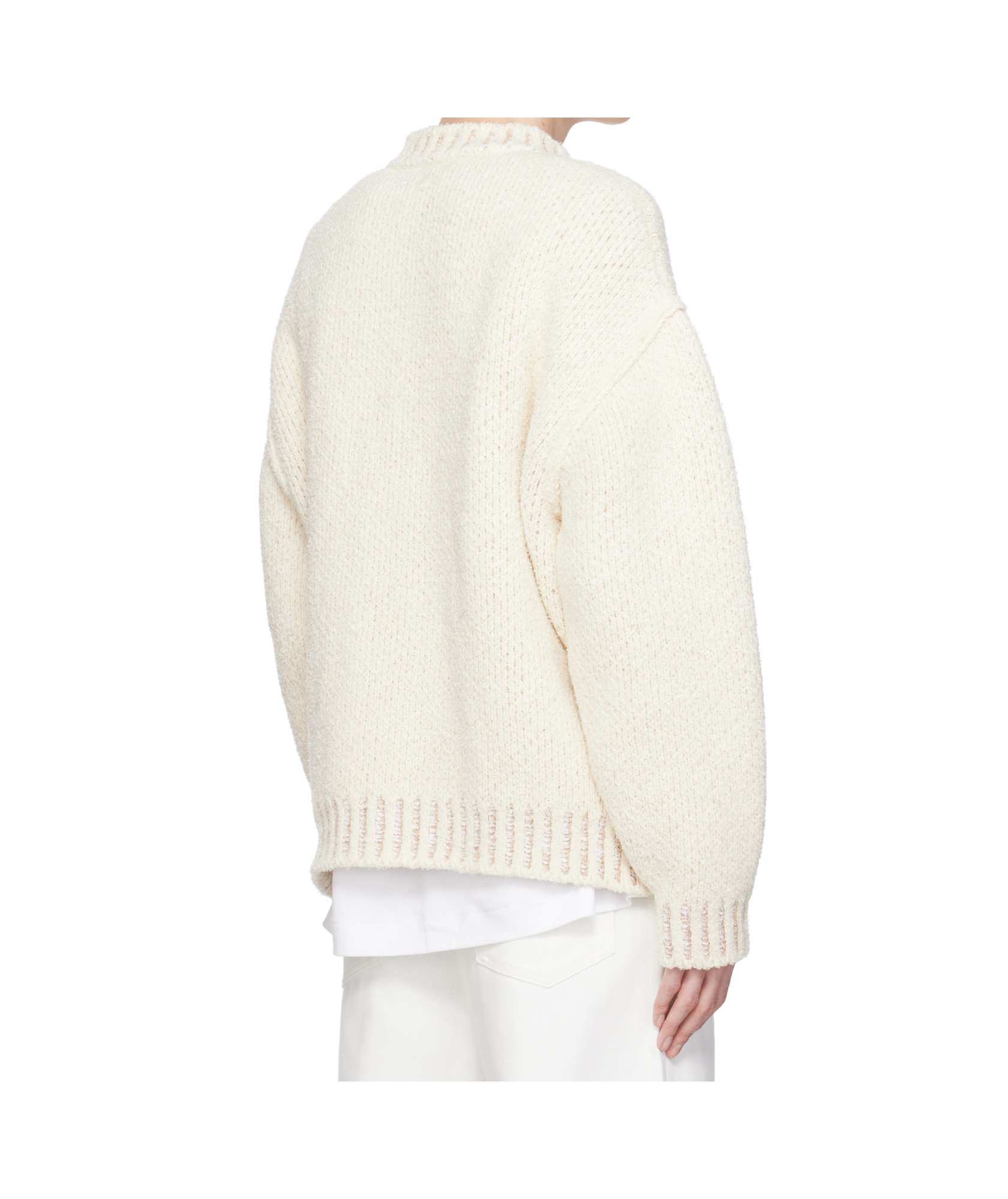 Lacoste Long-sleeved Sweater In Neutral