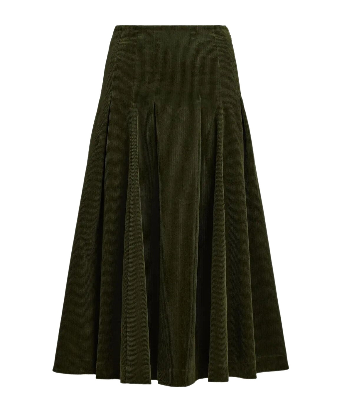 Polo Ralph Lauren Pleated Midi Skirt In Green