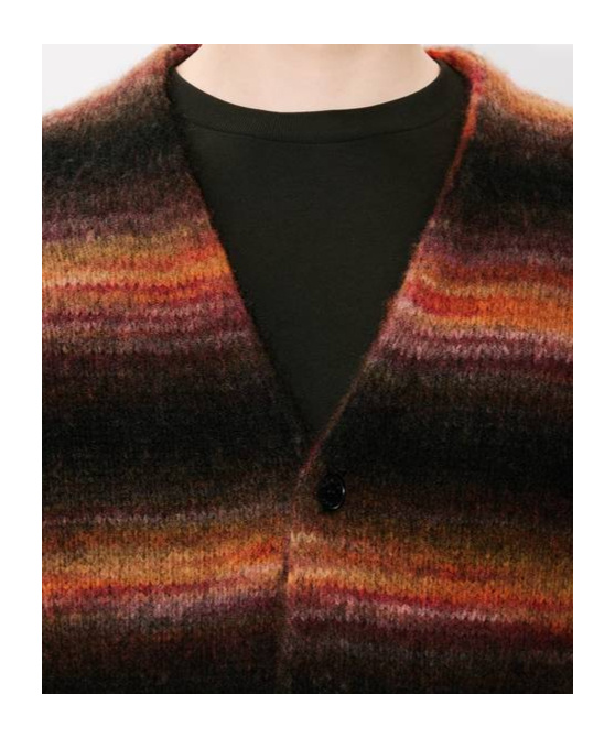 Kenzo V-neck Cardigan Front Pockets In Black