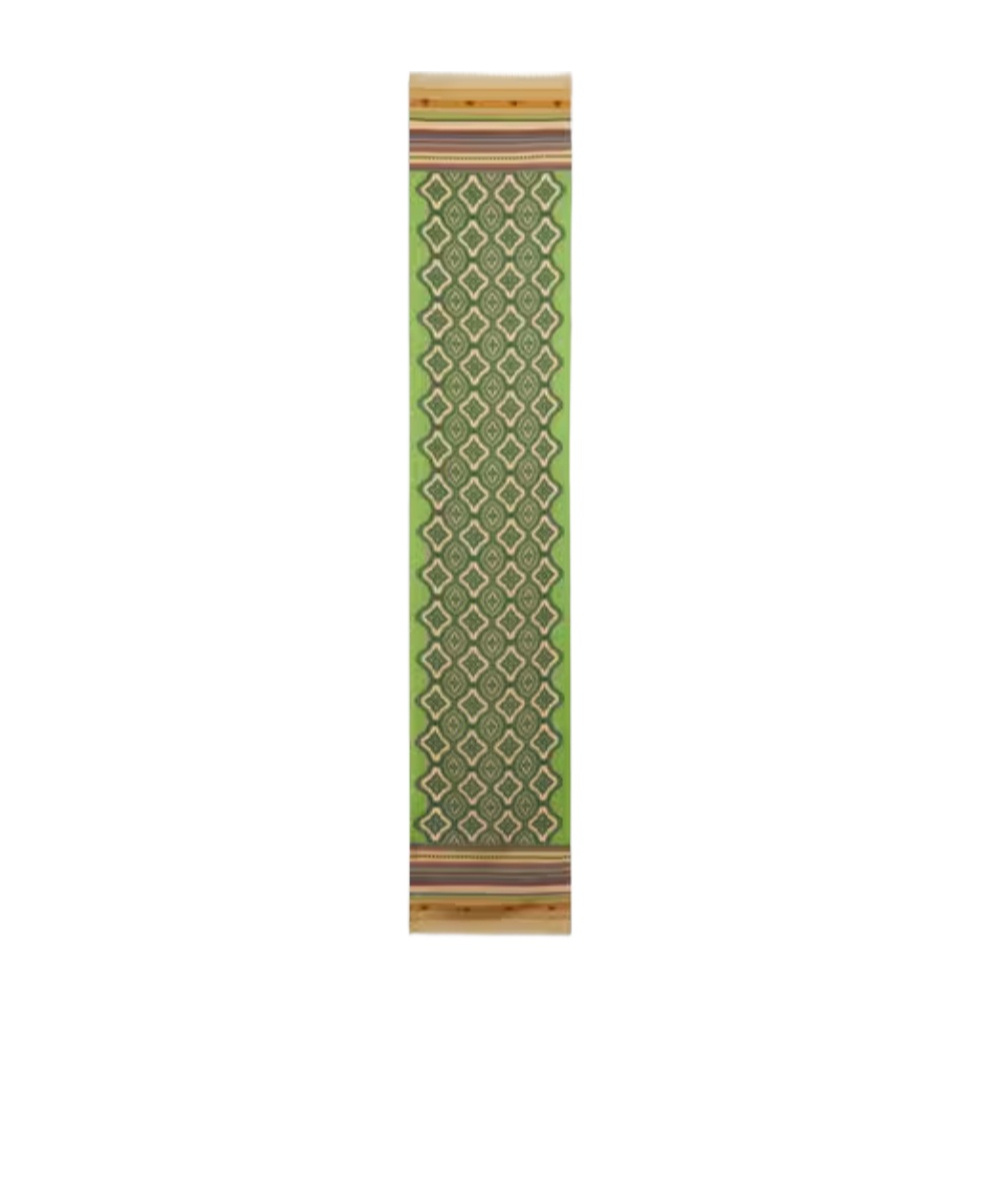 Etro Geometric-patterned Silk Scarf In Green