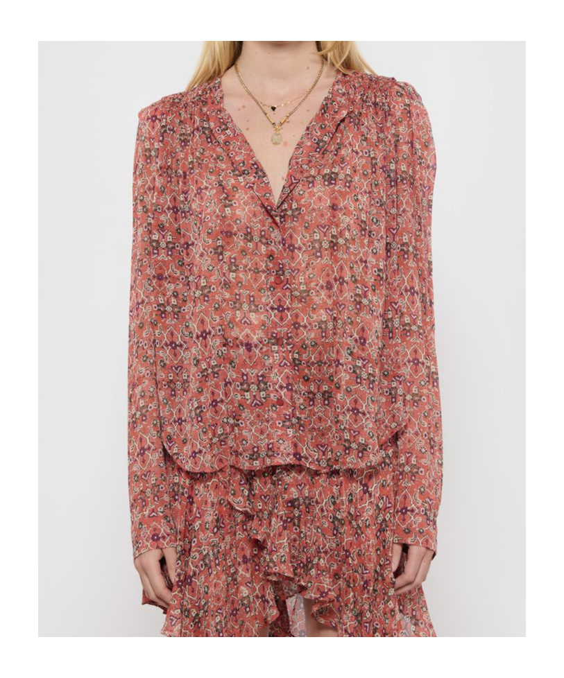 Shop Isabel Marant Étoile Noeline Rust Blouse