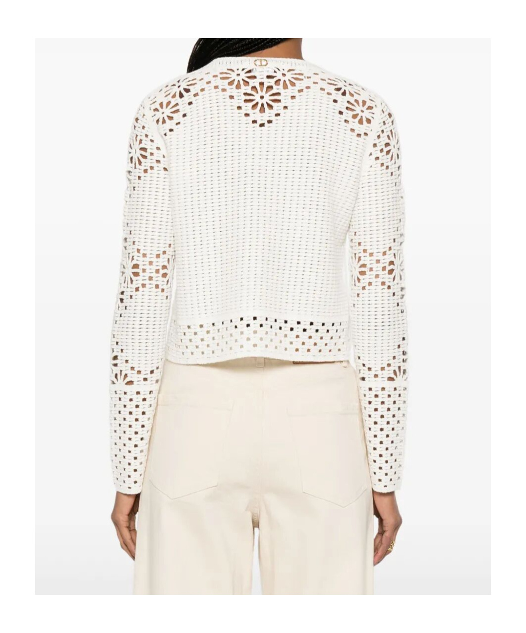 Shop Twinset Open-knit Cardigan