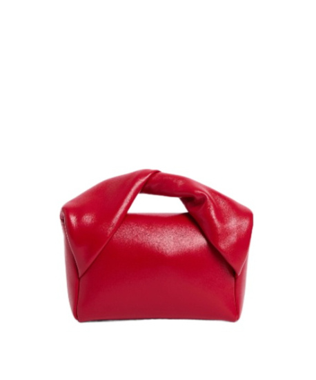 Jw Anderson Twister Small Leather Crossbody Bag In Red