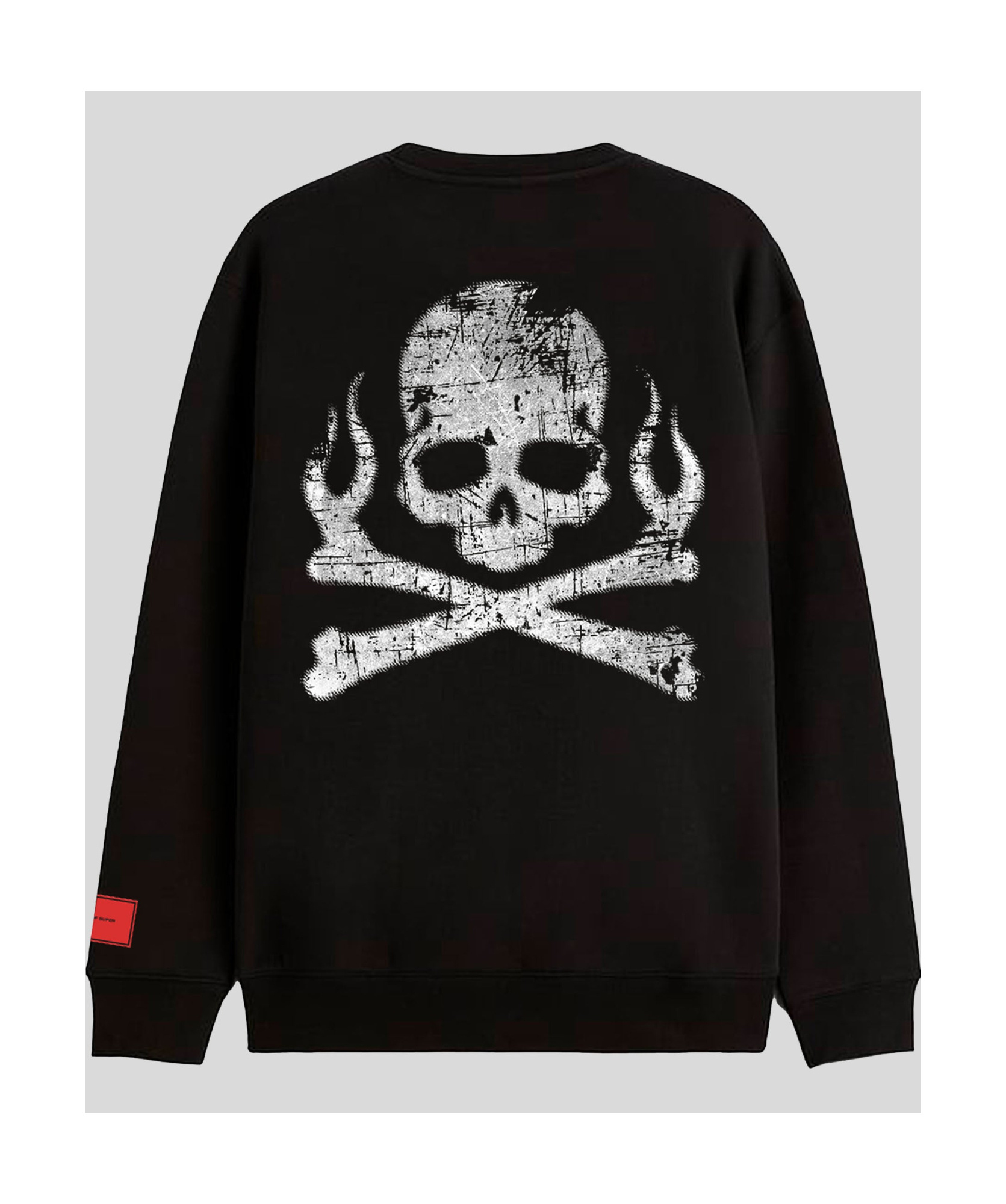 Vision Of Super Ruined Skull Sweatshirt In Black