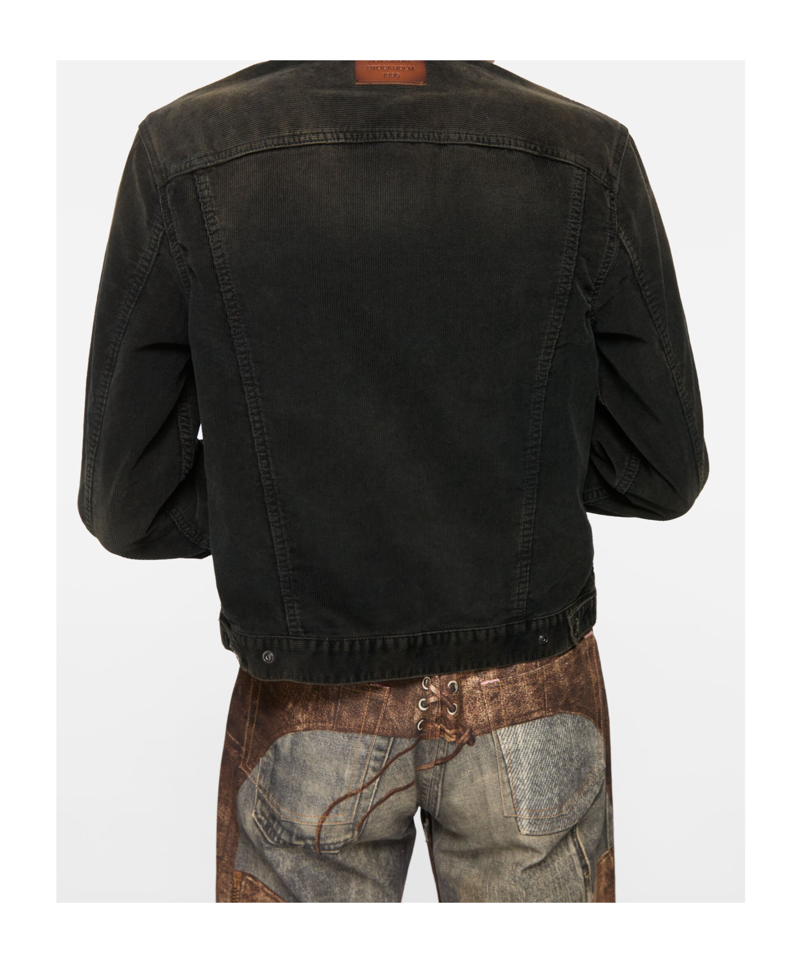 Acne Studios Button Denim Jacket In Black