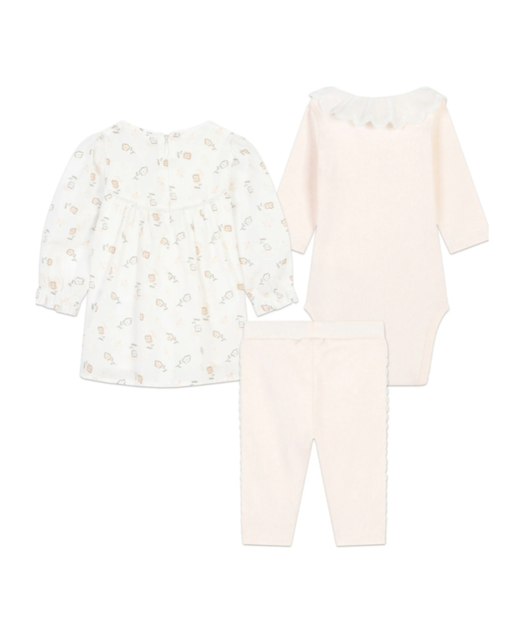Chloé Long-sleeved Jumpsuit, Long-sleeved Dress And Pants Three-piece Set In White