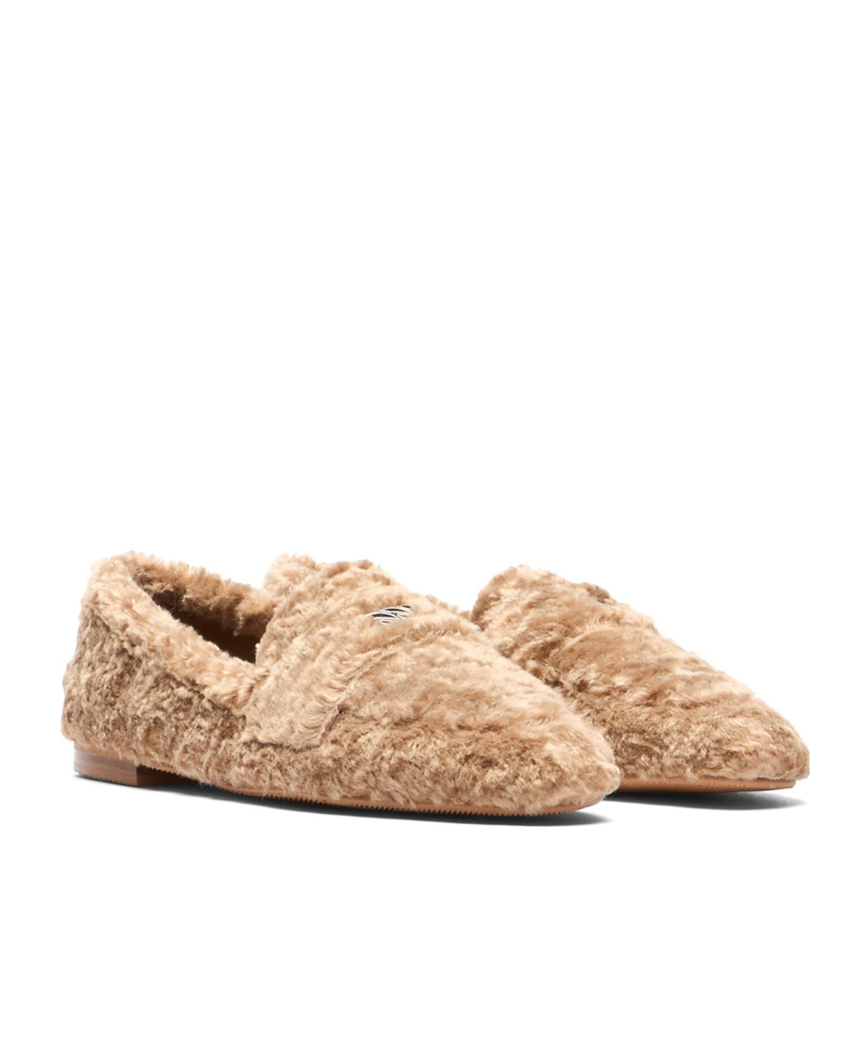Casadei Synthetic Leather Moccasin Curly Effect In Brown