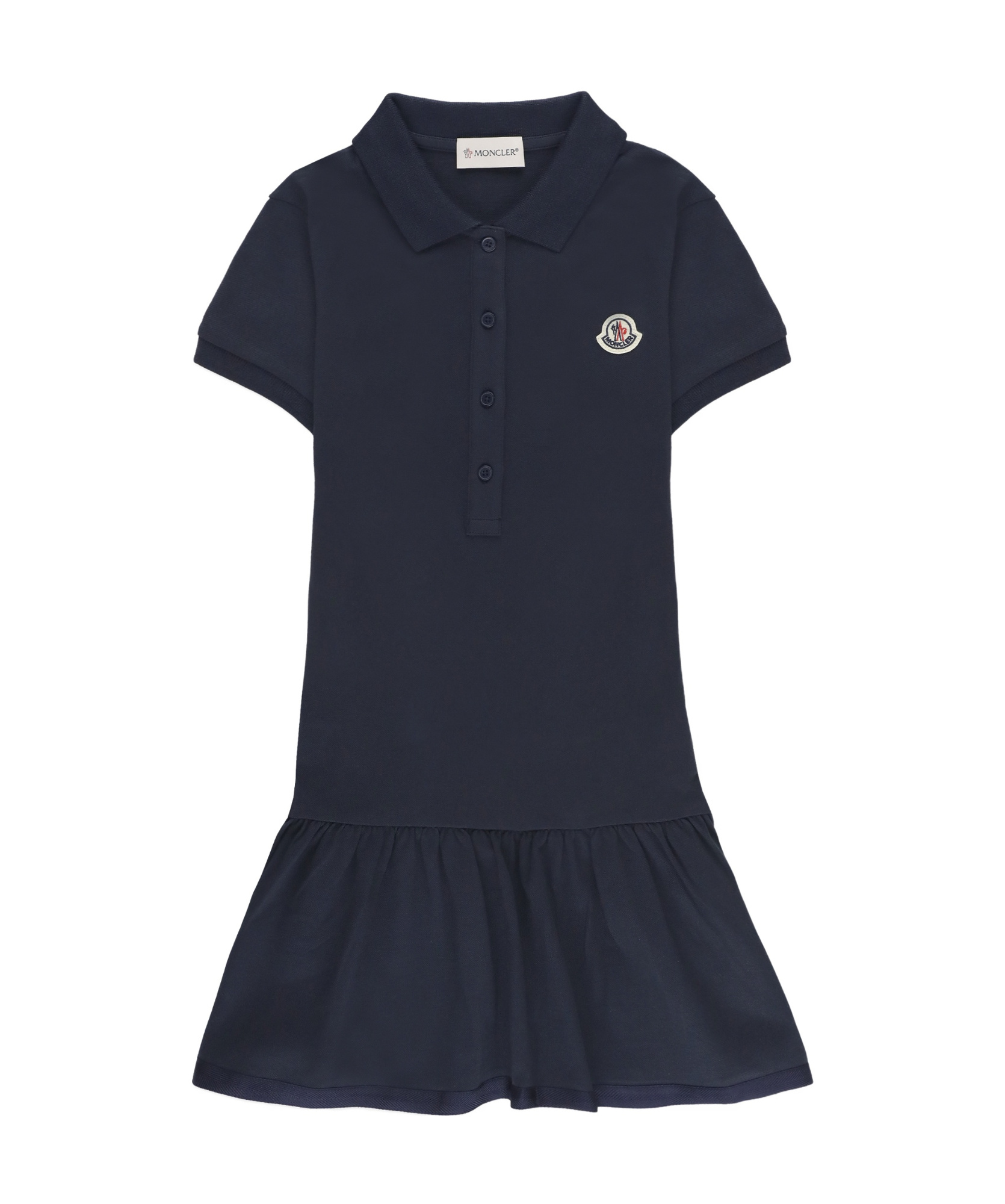 Moncler Short Sleeve Dress In Blue
