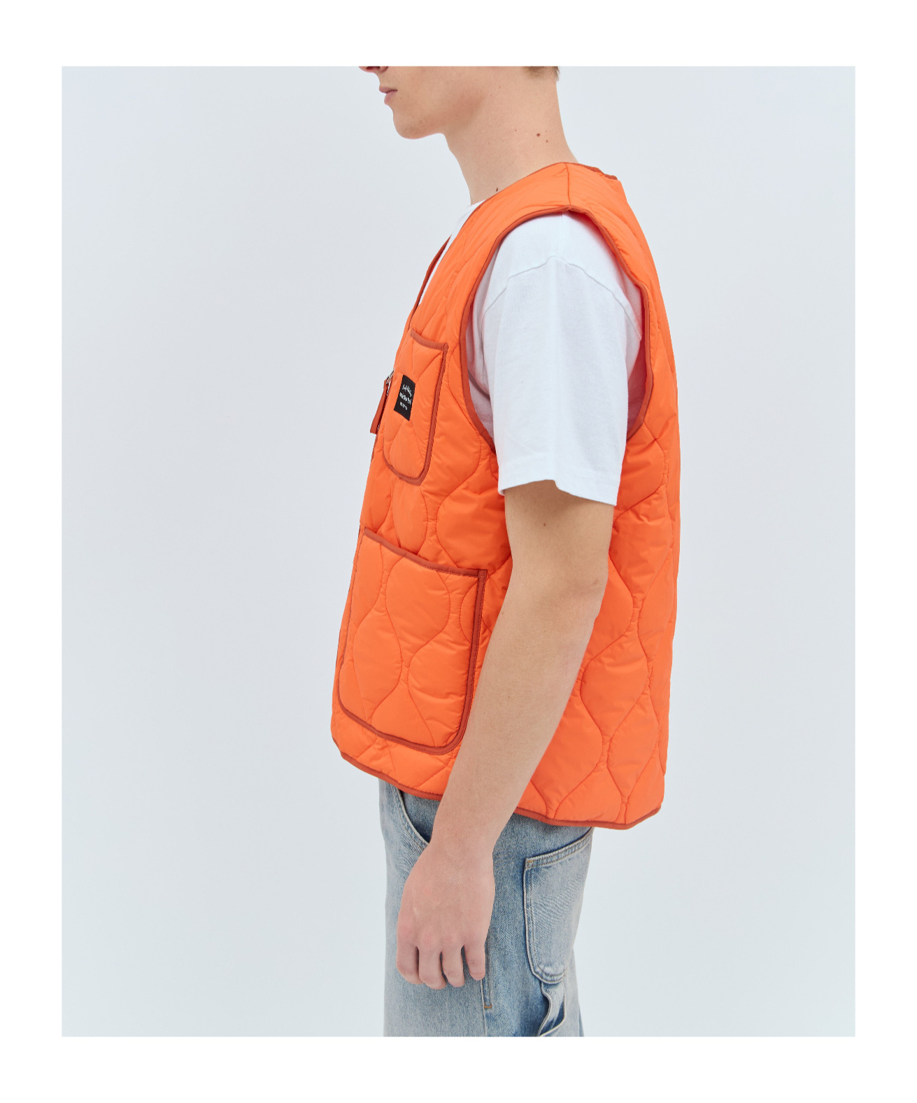Awake Quilted Vest In Multicolor