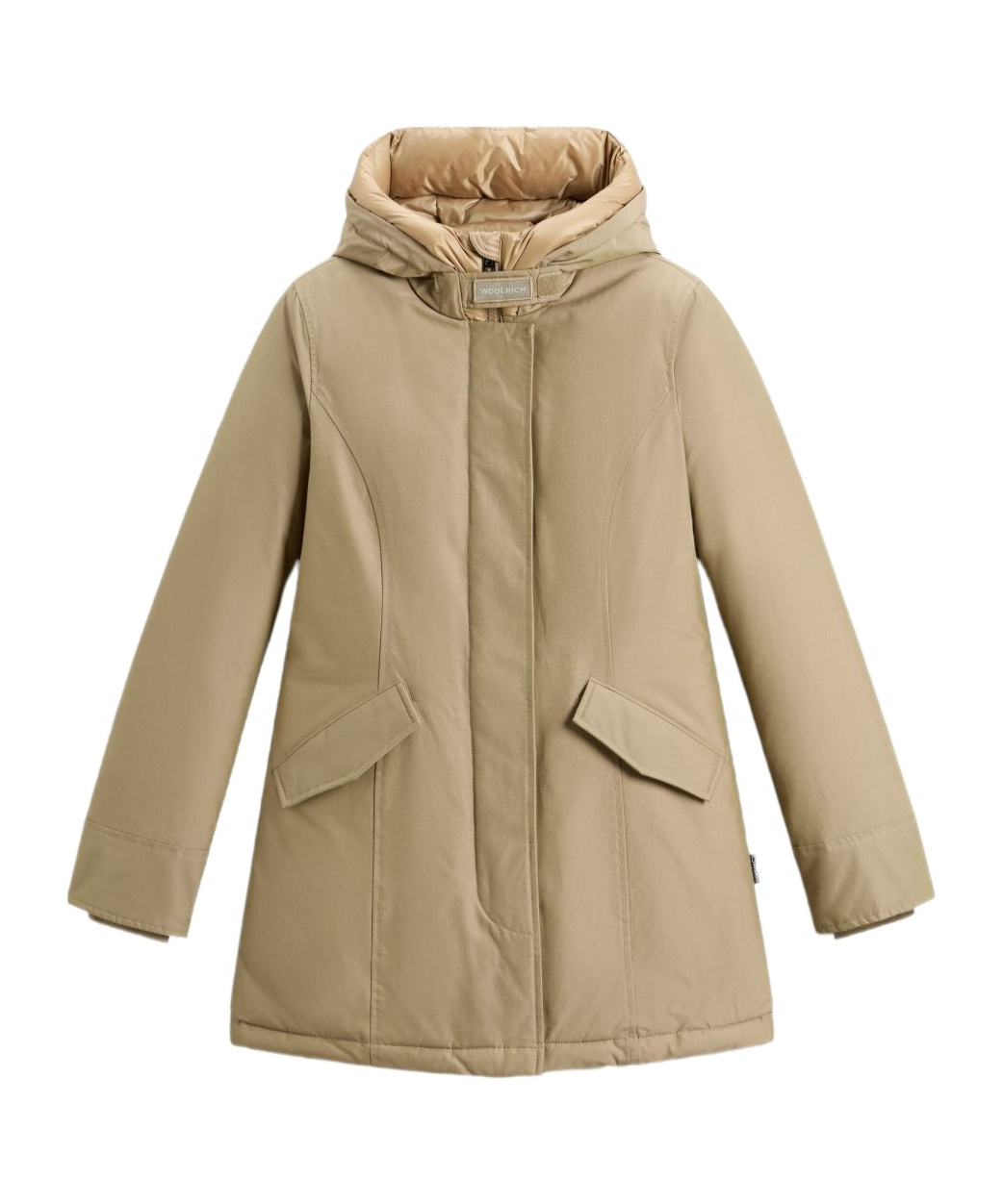 Woolrich Sand Cotton Blend Arctic Parka In Brown