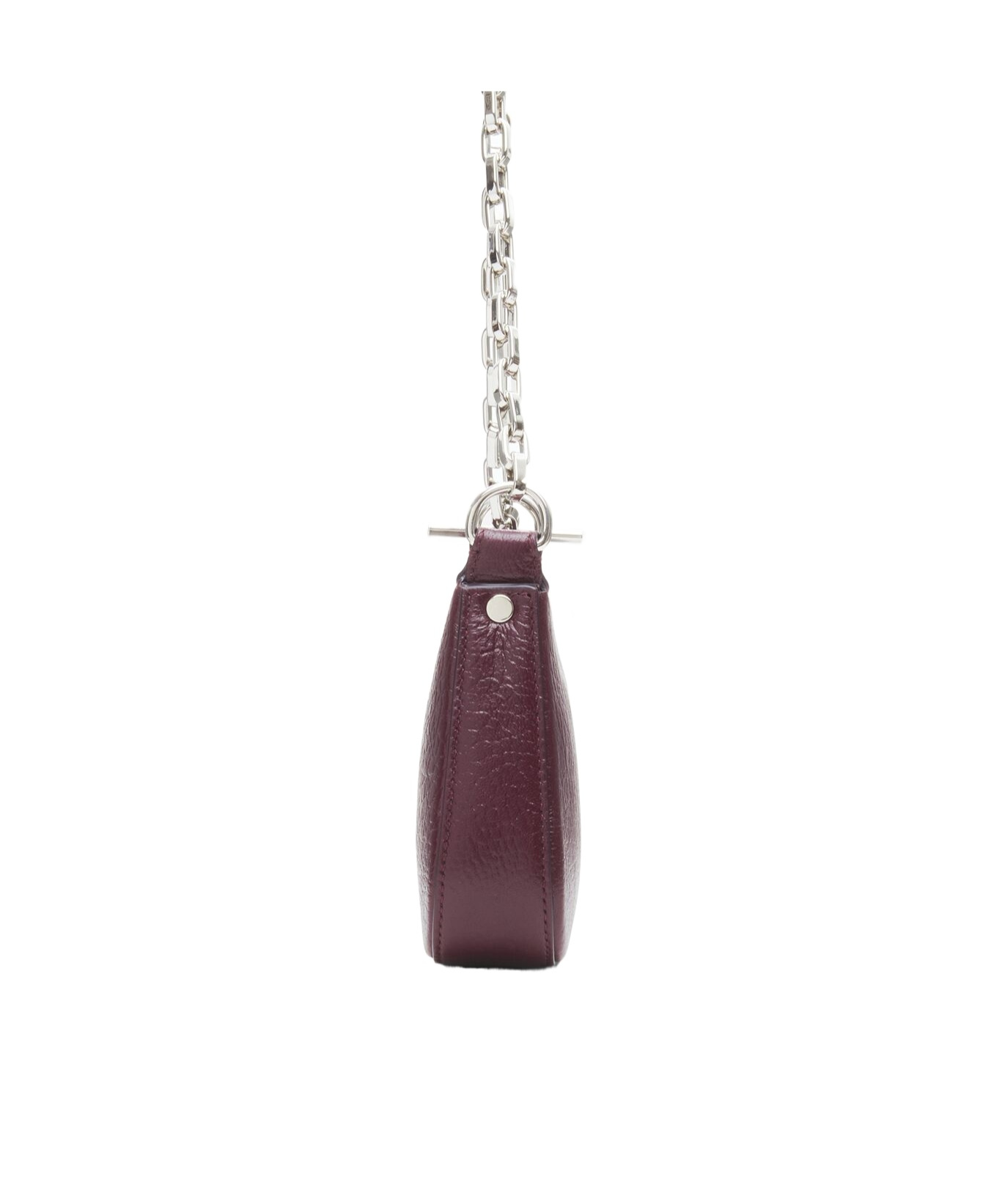 Alexander Mcqueen Mini T-bar Leather Shoulder Bag In Brown