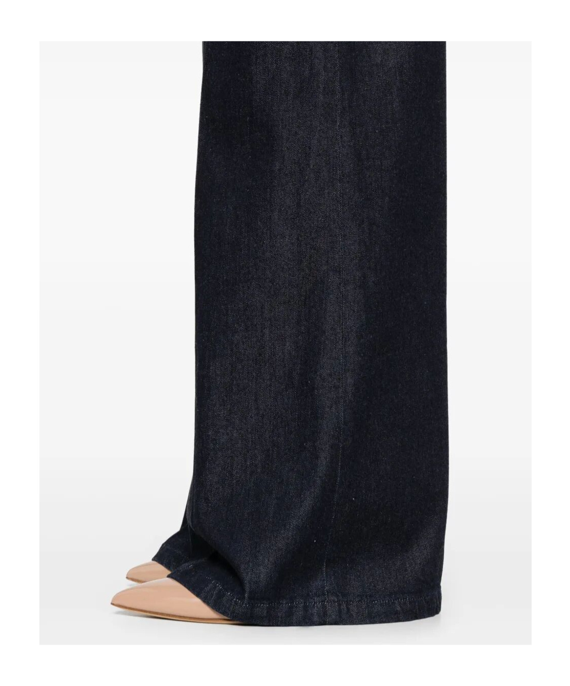 Dolce & Gabbana Wide-leg Denim Trousers Featuring Pockets In Black