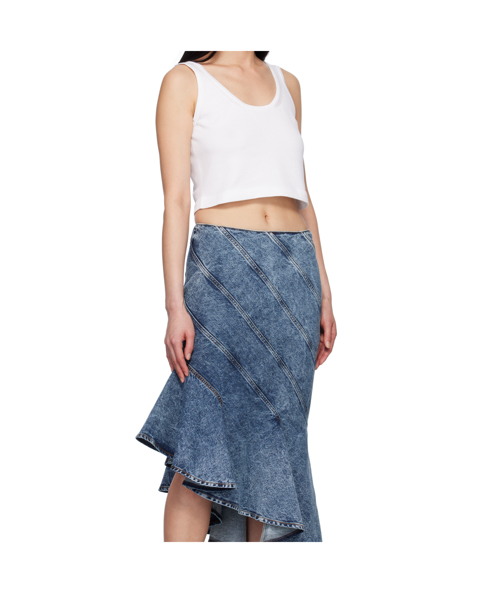 Alaïa Crop Vest In White