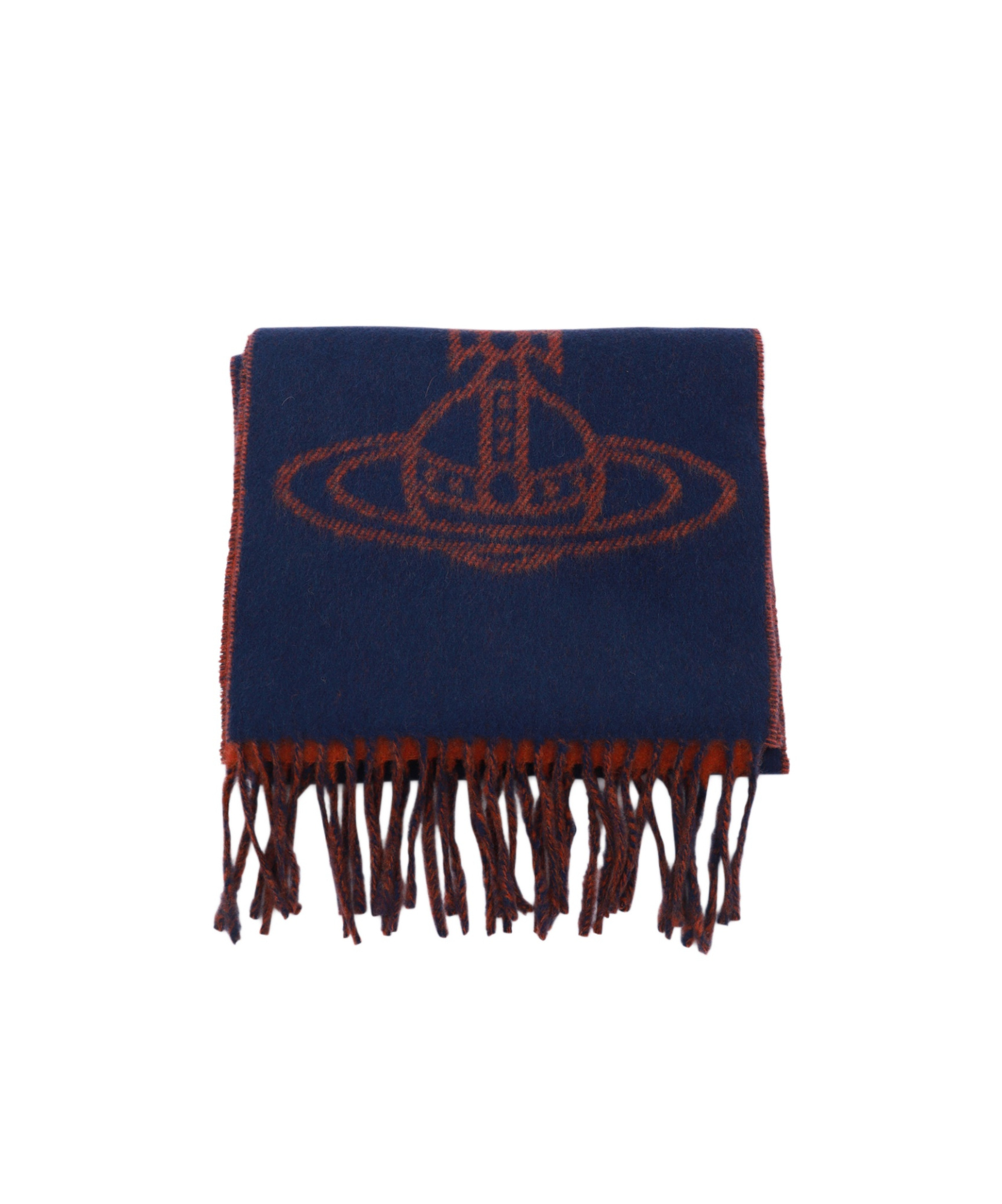 Vivienne Westwood Orb-jacquard Scarf In Blue