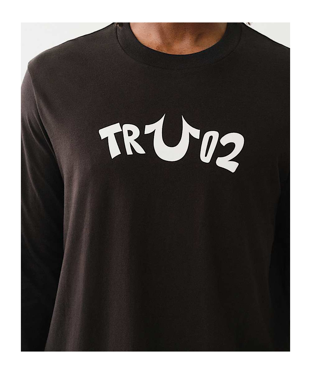 True Religion Warped Tour Long Sleeve Tee In Black