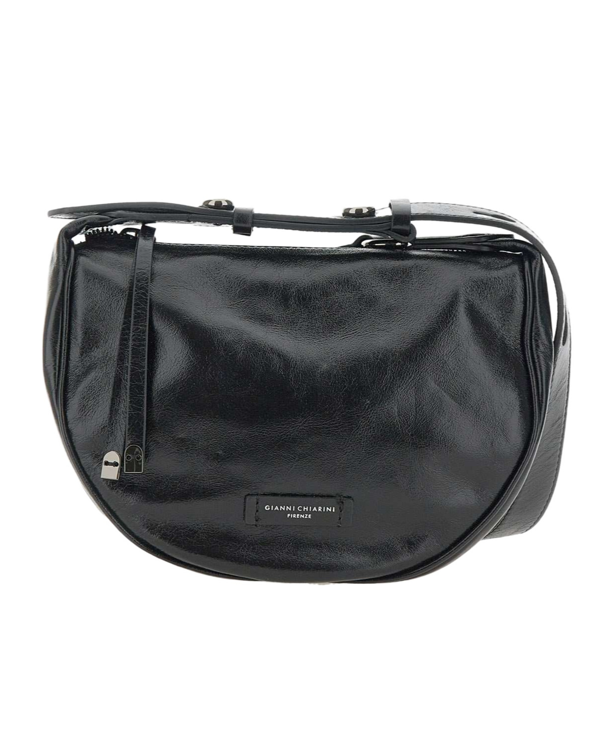 Gianni Chiarini Logo Patch Shoulder Bag In Black