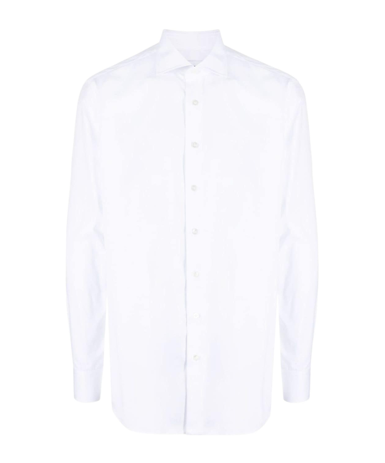 Lardini Poplin Button-up Cotton Shirt In White