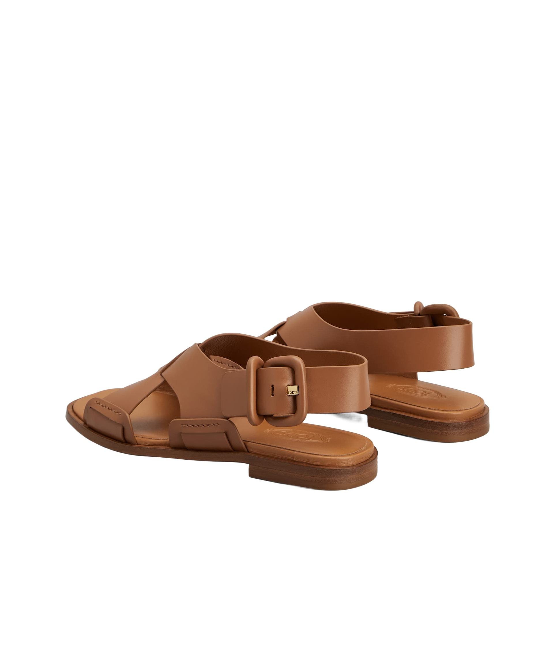Tod's Half-heeled Flat Sandals In Brown