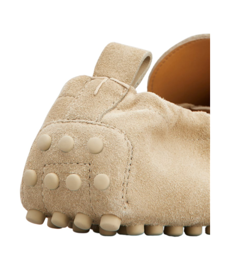 Tod's Round-head Driving Shoes In Nude