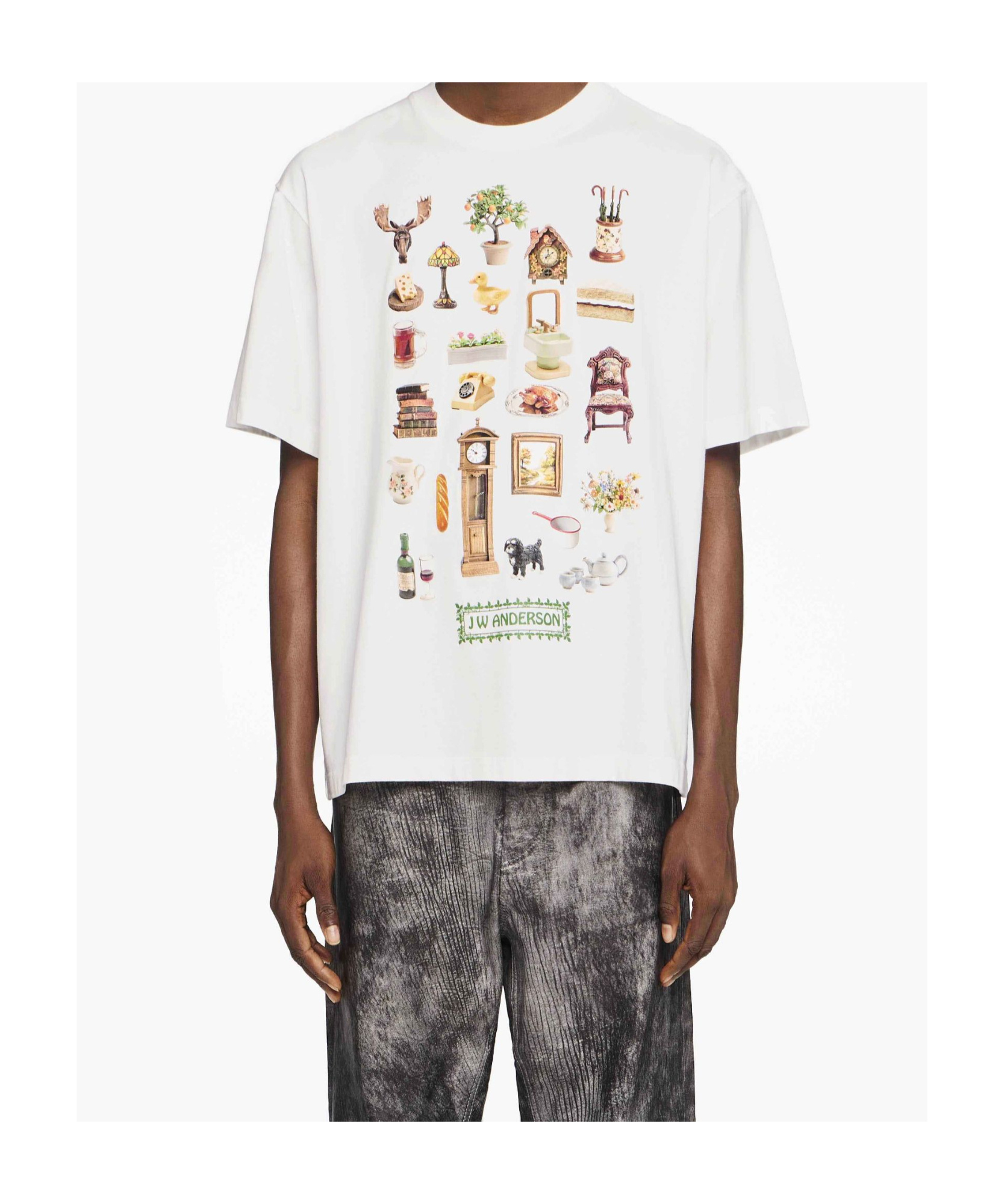 Jw Anderson Diorama Printed T-shirt In White