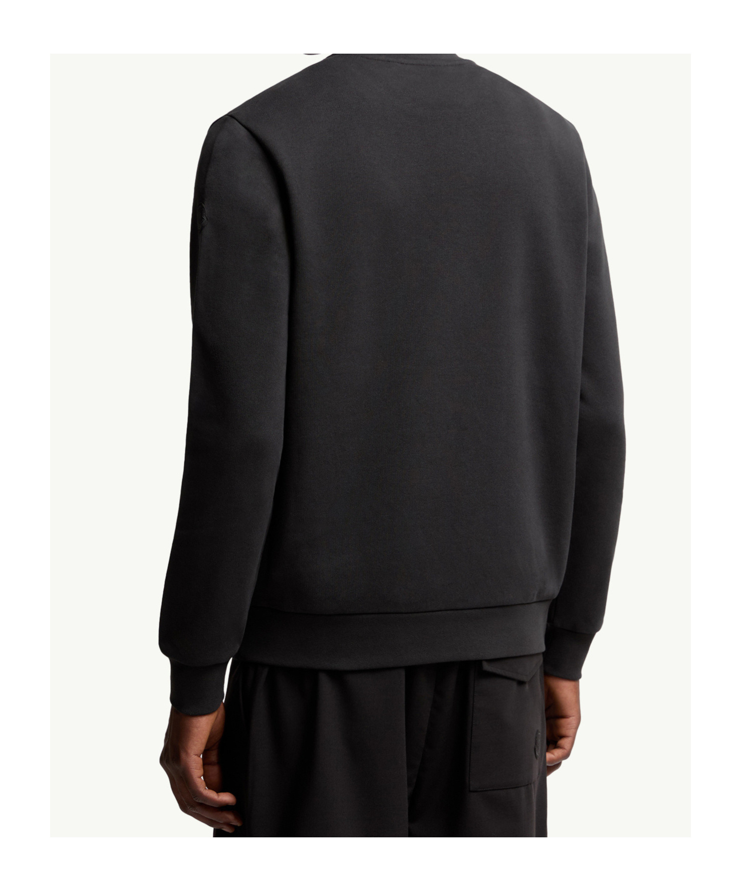 Moncler Mascot Patch Cotton Sweatshirt In Black
