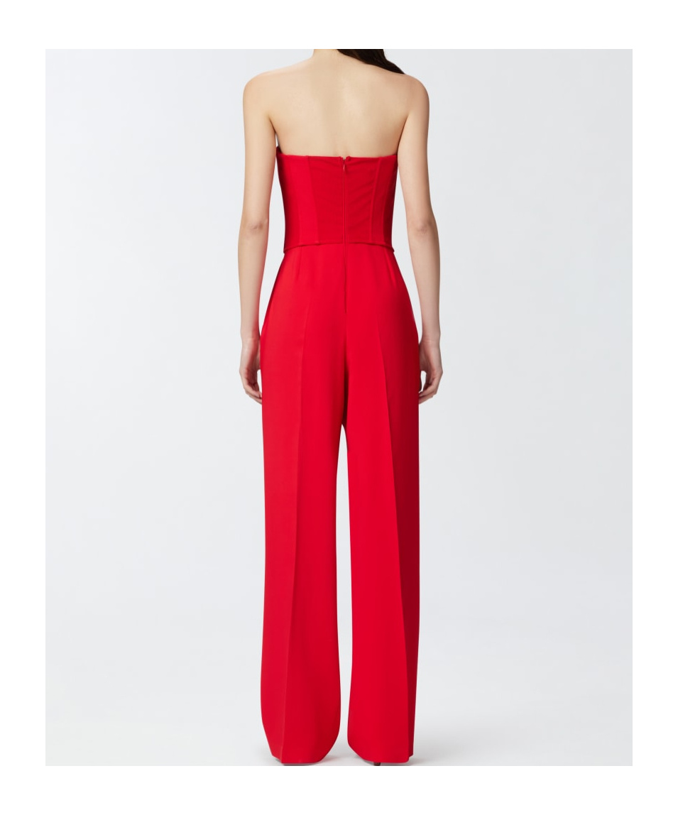 Shop Pinko Sleeveless Jumpsuit In Red