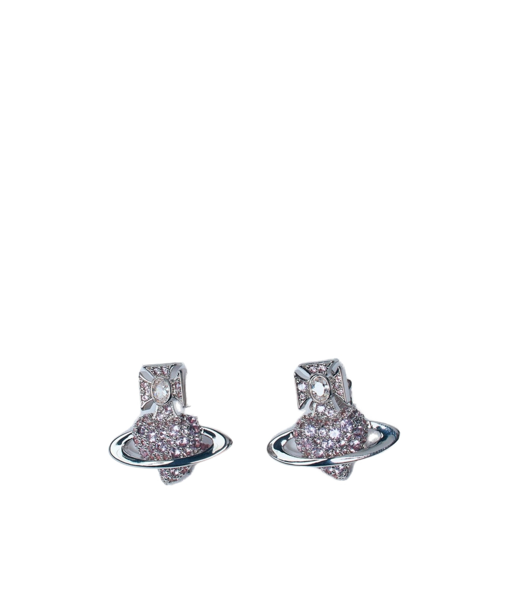 Vivienne Westwood Orb Embellished Earrings In Gray